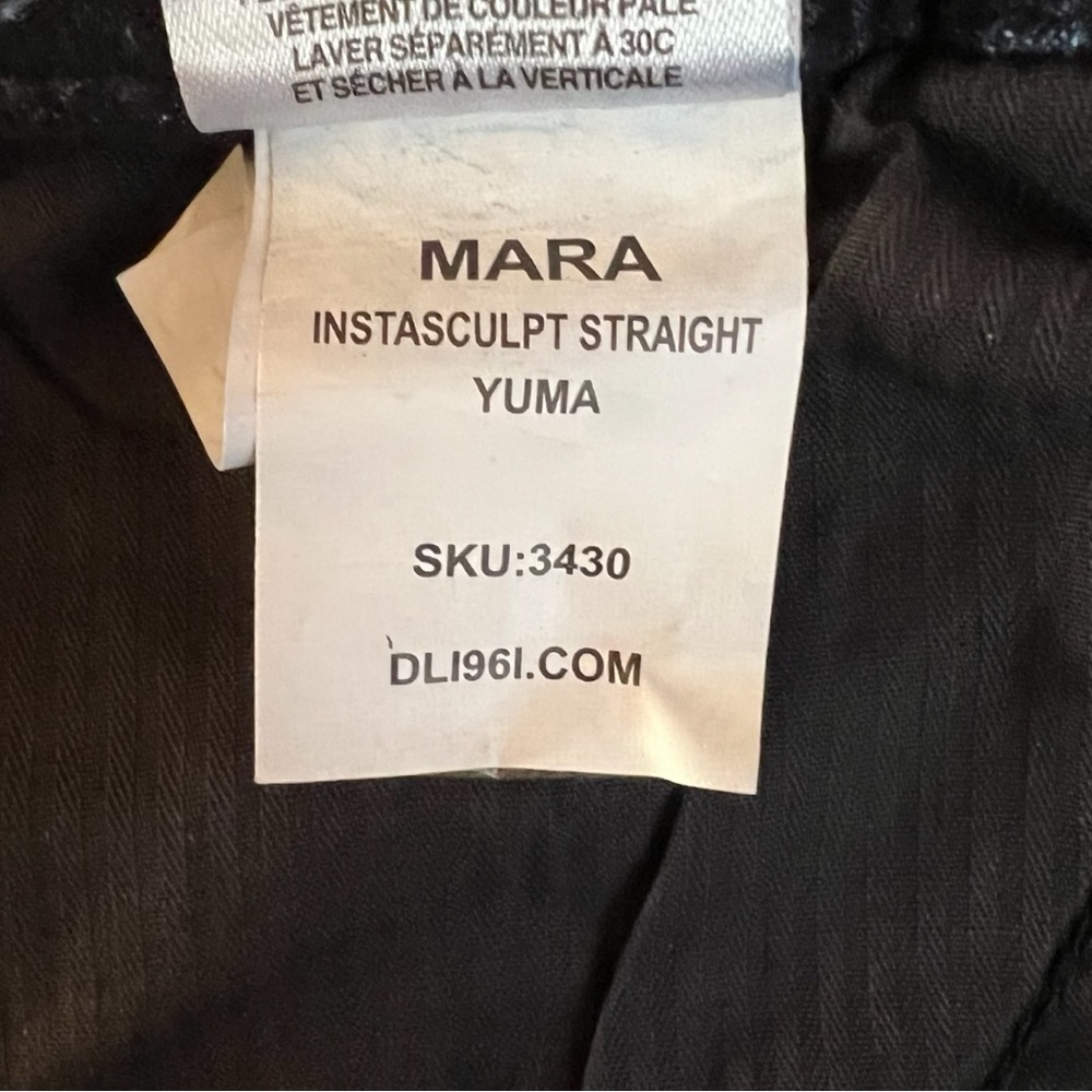 NWT DL1961 Mara Instasculpt Straight Jeans Yuma Dark Wash Size 24 - Picture 7 of 15